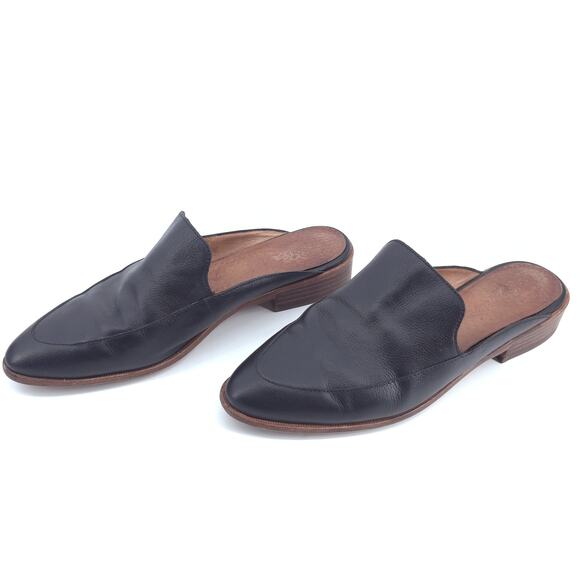 Madewell Frances Minimal City Loafer Mule True Black Leather Slide On K4443 8.5 - Picture 5 of 10